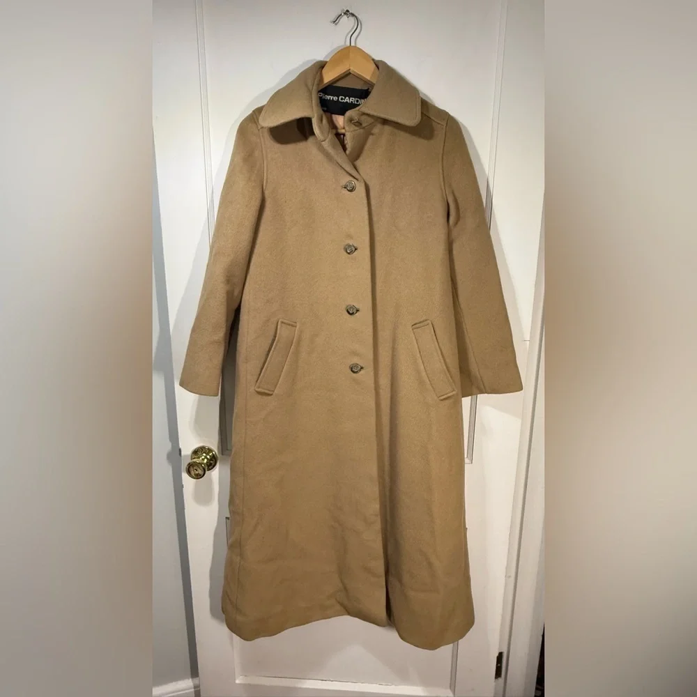 Pierre Cardin Tan Long Coat Vintage